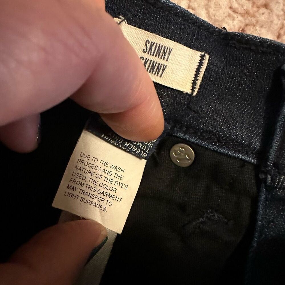 Madewell dark wash skinny skinny zipper ankle jean 25 - Picture 8 of 12